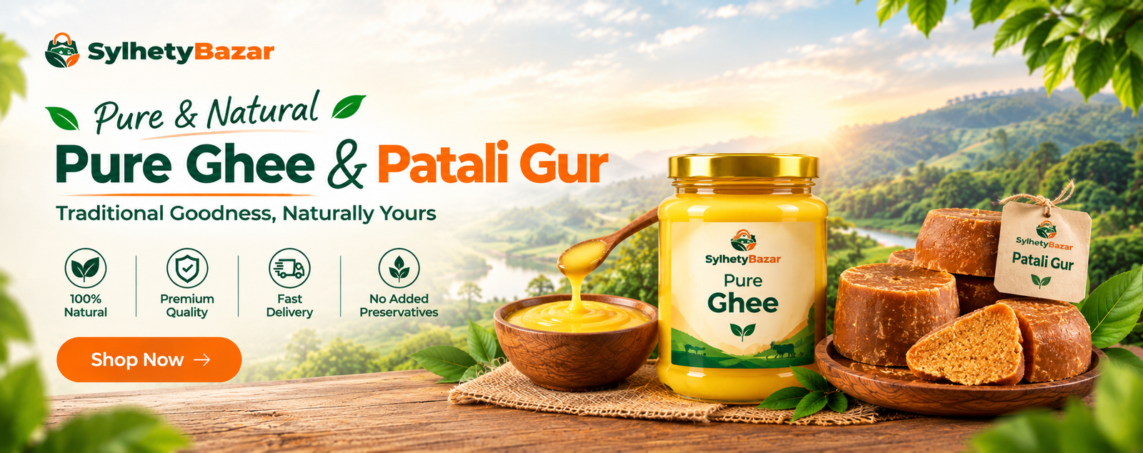 Pure Ghee & Patali Gur Advertisement